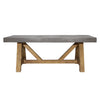 Fontana Dark Grey Concrete Finish and Natural Wood Outdoor Dining Table Model DOV9303