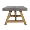 Fontana Dark Grey Concrete Finish and Natural Wood Outdoor Dining Table Model DOV9303