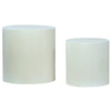 Portman White Finish Outdoor Side Tables Set Of 2Model DOV9414