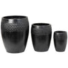 Anwar Antique Black Finish Pot Set Of 3Model DOV9495