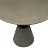 Carigan Dark Grey Concrete Finish and Black Metal Outdoor Bistro Table Model DOV9498