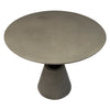 Carigan Dark Grey Concrete Finish and Black Metal Outdoor Bistro Table Model DOV9498