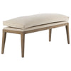 Jordan Grey Wash Finish and Ivory Fabric Bench Model DOV9534