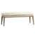 Jordan Grey Wash Finish and Ivory Fabric Bench Model DOV9534