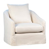 Laura Natural White Swivel ChairModel DOV9597