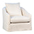 Laura Natural White Swivel ChairModel DOV9597