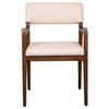 Sorrento Natural White and Medium Brown Wood Finish Dining ChairModel DOV9600