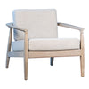 Patricia Light Warm Wash Finish and Light Sand Color Fabric Occasional ChairModel DOV9917