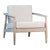 Patricia Light Warm Wash Finish and Light Sand Color Fabric Occasional ChairModel DOV9917