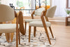 Modrest Arlo Mid-Century Beige & Walnut Dining Chair (Set of 2)
