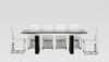 Lisbon Modern Glas Extendable Dining Table