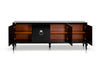 Bellagio Transitional Black Crocodile Lacquer Buffet