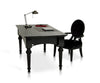 A&X Ambassador Transitional Black Crocodile Lacquer Office Desk