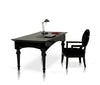 A&X Ambassador Transitional Black Crocodile Lacquer Office Desk