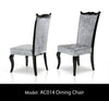 A&X Centro Modern White Crocodile Dining Table