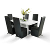 A&X Centro Modern White Crocodile Dining Table