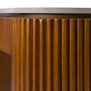 Modrest Duncan - Modern Faux Concrete + Walnut Console Table
