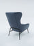 Divani Casa Susan Modern Blue Leatherette Lounge Chair Model VGBNEC-084-BLU