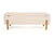 Modrest Electra - Modern Ivory Fabric + Rubberwood Bench With Storage