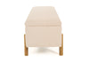 Modrest Electra - Modern Ivory Fabric + Rubberwood Bench With Storage
