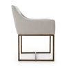 Modrest Elijah Modern Grey & Copper Antique Brass Dining Chair Model VGVCB8363-LGRY-DC
