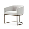Modrest Elisa Modern Off White & Brass Dining Chair Model VGVCB8369-OFFWHT-DC