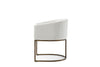 Modrest Elisa Modern Off White & Brass Dining Chair Model VGVCB8369-OFFWHT-DC