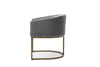 Modrest Elisa Modern Grey Velvet & Brass Dining Chair Model VGVCB8369-GRY-DC