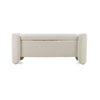 Modrest Erin - Modern Cream Fabric Storage Ottoman Bench