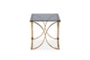 Modrest Reklaw Modern Smoked Glass & Rosegold End Table