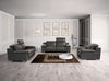 Lamod Italia Evergreen Modern Black Italian Leather Sofa Set