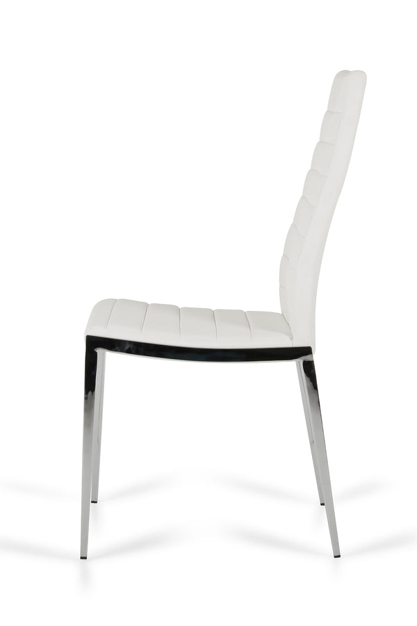 Libby - Modern White Leatherette Dining Chair (Set of 2)