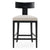 Modrest Fabien Mid Century Modern Beige Linen & Black Walnut Counter Chair Model VGRH-RHS-CZHT01-BLK