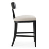 Modrest Fabien Mid Century Modern Beige Linen & Black Walnut Counter Chair Model VGRH-RHS-CZHT01-BLK