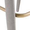 Modrest Faerron - Modern Grey Leatherette Bar Chair