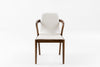 Modrest Falcon Mid-Century Walnut and Cream Dining Chair