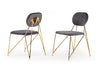Modrest Carol Modern Grey Fabric Dining Chair (Set of 2)