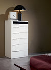 Impera Modern Black and White Lacquer Walk-on Platform Bed 