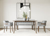 Modrest Castillo & Jordan Modern Grey Fabric & Walnut 4 Piece Dining Set Model VGMA-MIT-5303-4PC-SET