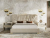 Modrest Florence Modern Beige Leatherette & Gold Nightstand Model VGVC-N2410