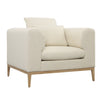 Dalia Ecru and Natural Legs Sofa ChairModel GAS1009-ECRU