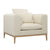 Dalia Ecru and Natural Legs Sofa ChairModel GAS1009-ECRU