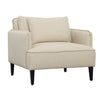 Aldous Light Taupe and Black Legs Sofa ChairModel GAS1010-TAUP