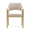 Modrest George Modern Beige Fabric & Antique Brass Dining Chair Model VGGA-GA-6218CH-1-BGE