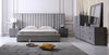 Califonia King Modrest Buckley - Grey & Black Stainless Steel Bedroom Set