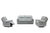 Divani Casa Hearst Modern Grey Leatherette Recliner Chair Model VGMB-R027B-GRY-CHR