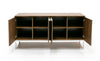 Modrest Heloise - Modern Walnut and Stainless Steel Buffet