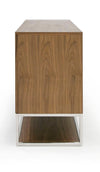 Modrest Heloise - Modern Walnut and Stainless Steel Buffet