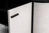 Modrest Hobart - Modern Beige Fabric & Black Metal Buffet