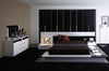 Impera Modern Black and White Lacquer Walk-on Platform Bed 